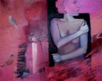 About My Work And My Art - Nude With Birds 2012 - Oil On Canvas
